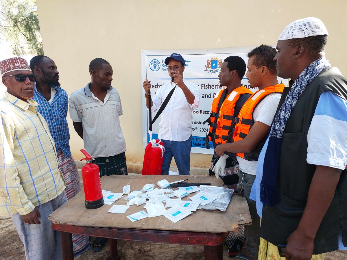 FAOSomalia's tweet photo. .@FAOSomalia &amp; @MFMRSWS are supporting fishers in Abaay dhaxan with diverse fish product creation under @SCRPSomalia! 💥🐟 

This means better livelihoods, #FoodSecurity, and #sustainable fisheries.  

#BlueGrowth #Fisheries #CommunityDevelopment https://t.co/J5ISDToXVU