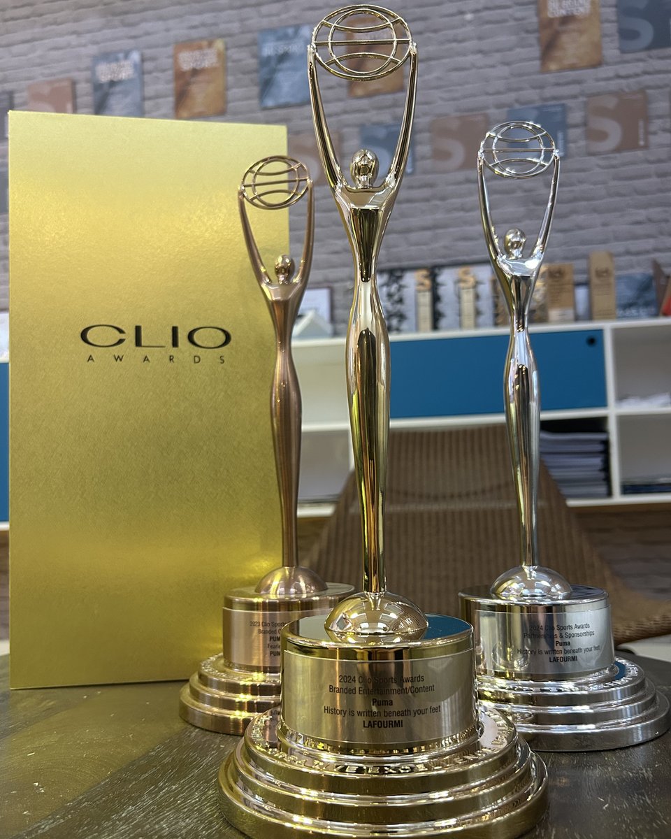 🏆🏆Ils sont à la maison ! Un GOLD et un SILVER de plus qui viennent enrichir la collec obtenue pour la campagne <a href="/PUMA/">PUMA</a> avec l'<a href="/OM_Officiel/">Olympique de Marseille</a> "L'histoire s'écrit sous vos pieds"

🙏Un grand merci au Jury des <a href="/The_Clios/">The Clios</a> , qui salue une fois de plus la créativité de cette opération