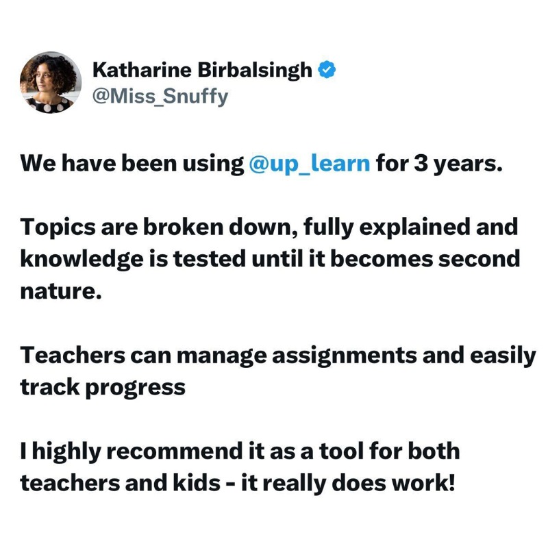 up_learn's tweet photo. The UK’s top school has this advice: