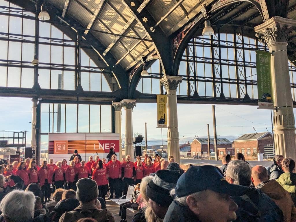 Beautiful day in Darlington for a special #rail200 #sdr200 event  with <a href="/LNER/">London North Eastern Railway</a> 
Stay tuned...