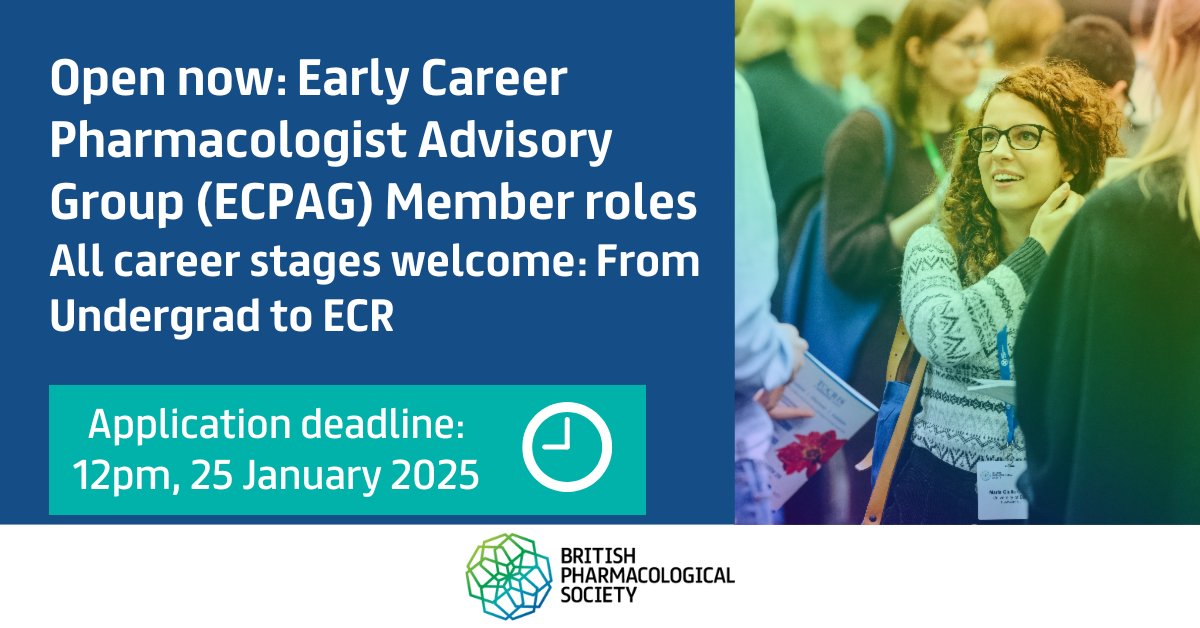 British Pharmacological Society (@britpharmsoc) on Twitter photo Drive the Future of Pharmacology!
ECPAG needs passionate leaders to shape early career initiatives and champion innovation.
Positions open: Undergrad • Postgrad • ECR
Submit your CV and Cover Letter to getinvolved@bps.ac.uk.
Applications close: Jan 25th (12pm) Drive the Future of Pharmacology!
ECPAG needs passionate leaders to shape early career initiatives and champion innovation.
Positions open: Undergrad • Postgrad • ECR
Submit your CV and Cover Letter to getinvolved@bps.ac.uk.
Applications close: Jan 25th (12pm)