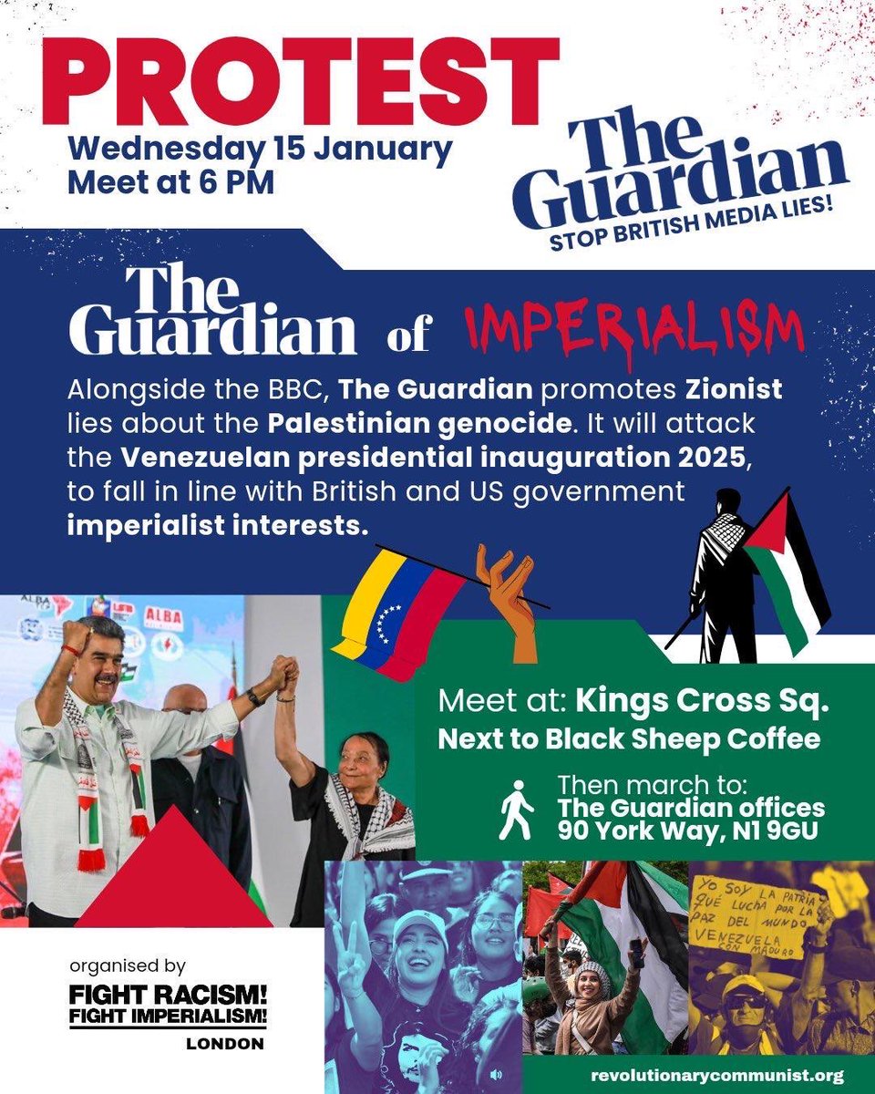 revoltinghippie's tweet photo. Wednesday 15th January protest outside The Guardian Office at 6pm https://t.co/oSMVs1Z1m5