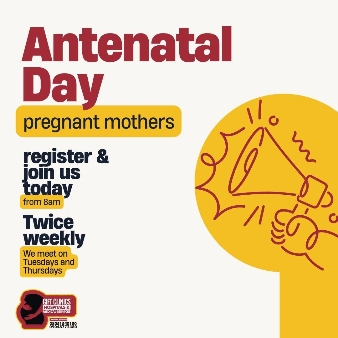 giftclinics's tweet photo. It’s Antenatal Day! 
Join us every Tuesday and Thursday at 8 AM for all the tips, care, and laughs to keep you and baby thriving.

Why wait? Register today and let’s do this journey together!

#BumpLife #AntenatalAdventures #GiftHospital #giftclinics https://t.co/gN4XdNo3Fy