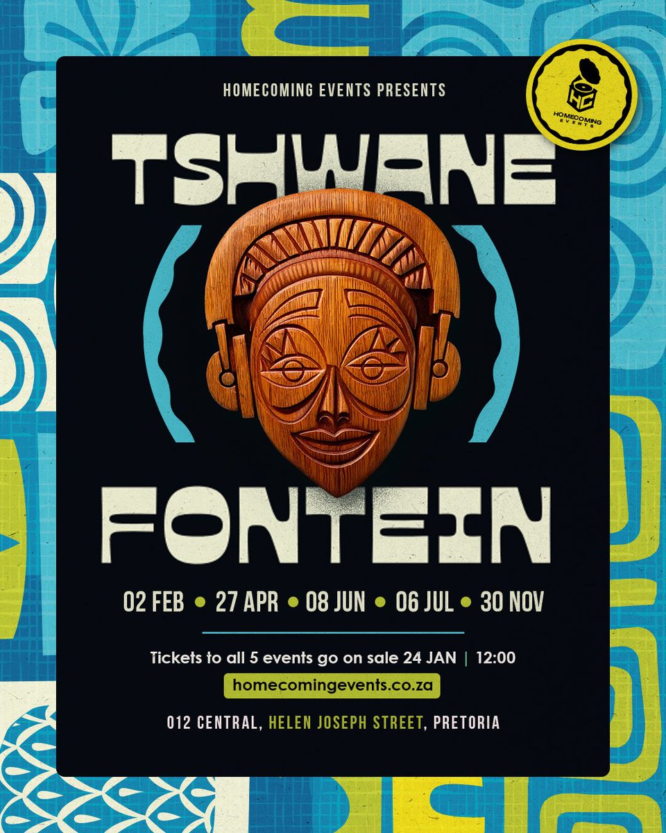 HomeComingEvent's tweet photo. The Fon continues with 5 special editions this year 🥹

Tickets to all #Tshwanefontein events will go on sale on the 24th of January at 12:00 from https://t.co/PnDIz7jeln 🎟️ 

May the Fon be in your favour 🫡 https://t.co/7x5gRs1Hgh