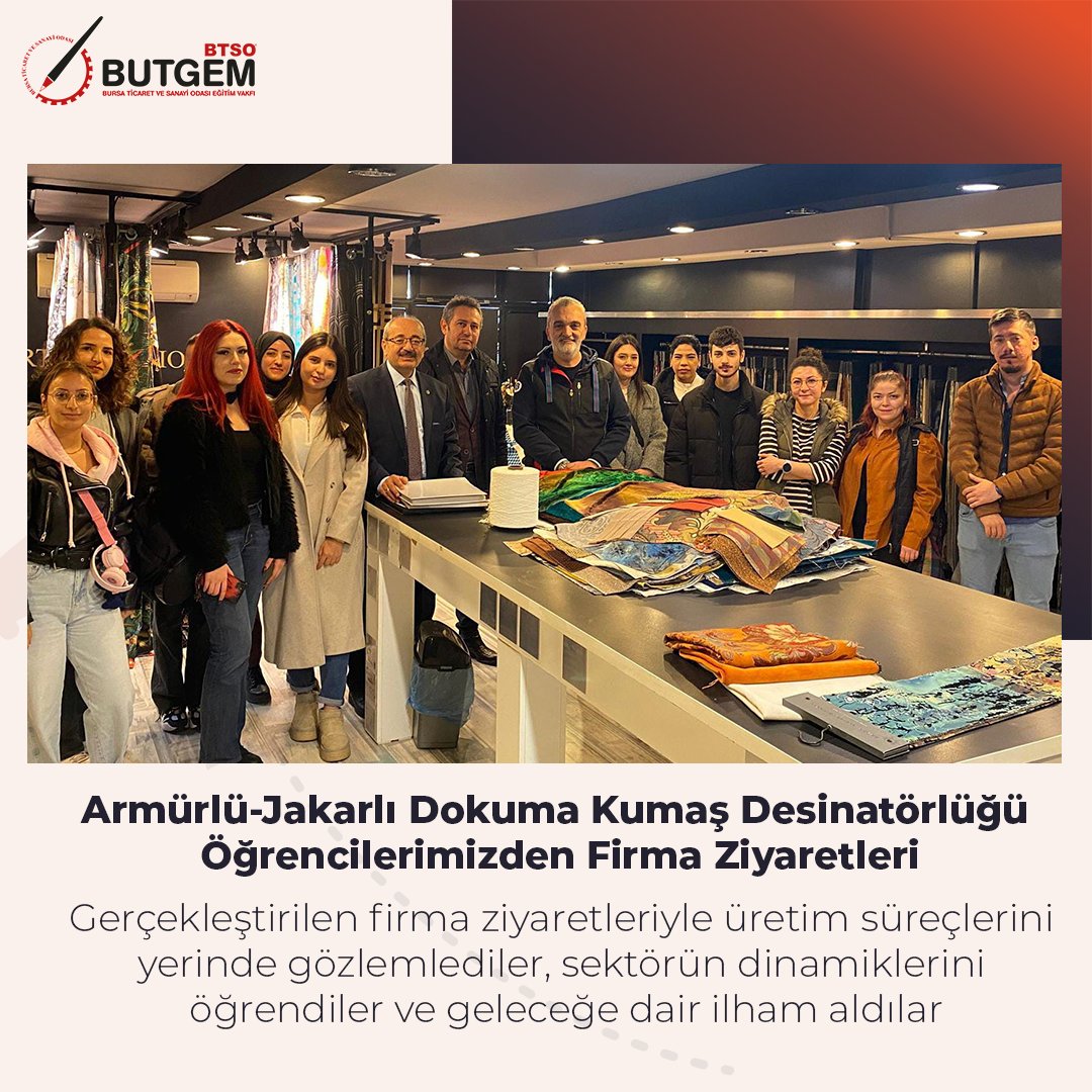 BUTGEM1's tweet photo. Armürlü-Jakarlı Dokuma Kumaş Desinatörlüğü Öğrencilerimizden Firma Ziyaretleri!
Gerçekleştirilen firma ziyaretleriyle üretim süreçlerini yerinde gözlemlediler, sektörün dinamiklerini öğrendiler ve geleceğe dair ilham aldılar.
#BUTGEM #FirmaZiyareti #MeslekiEğitim #Tekstil https://t.co/jWvKZsWlds