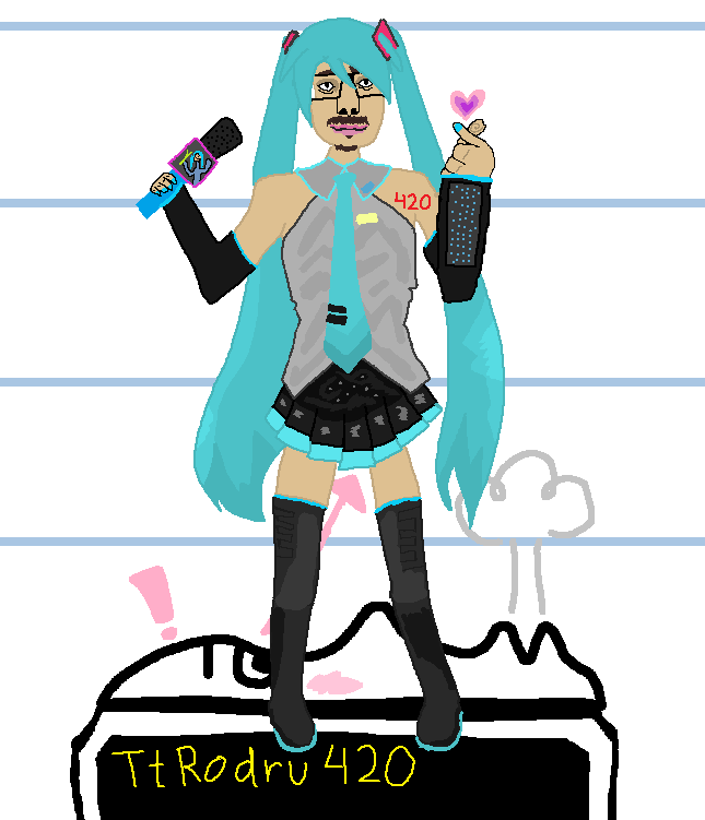 TtRodru420's tweet photo. He dibujado a @rickyedit vestido de Hatsune Miku para celebrar que ha salido en el Fortnite
#fortnite #HatsuneMiku https://t.co/GTgyuetrTP