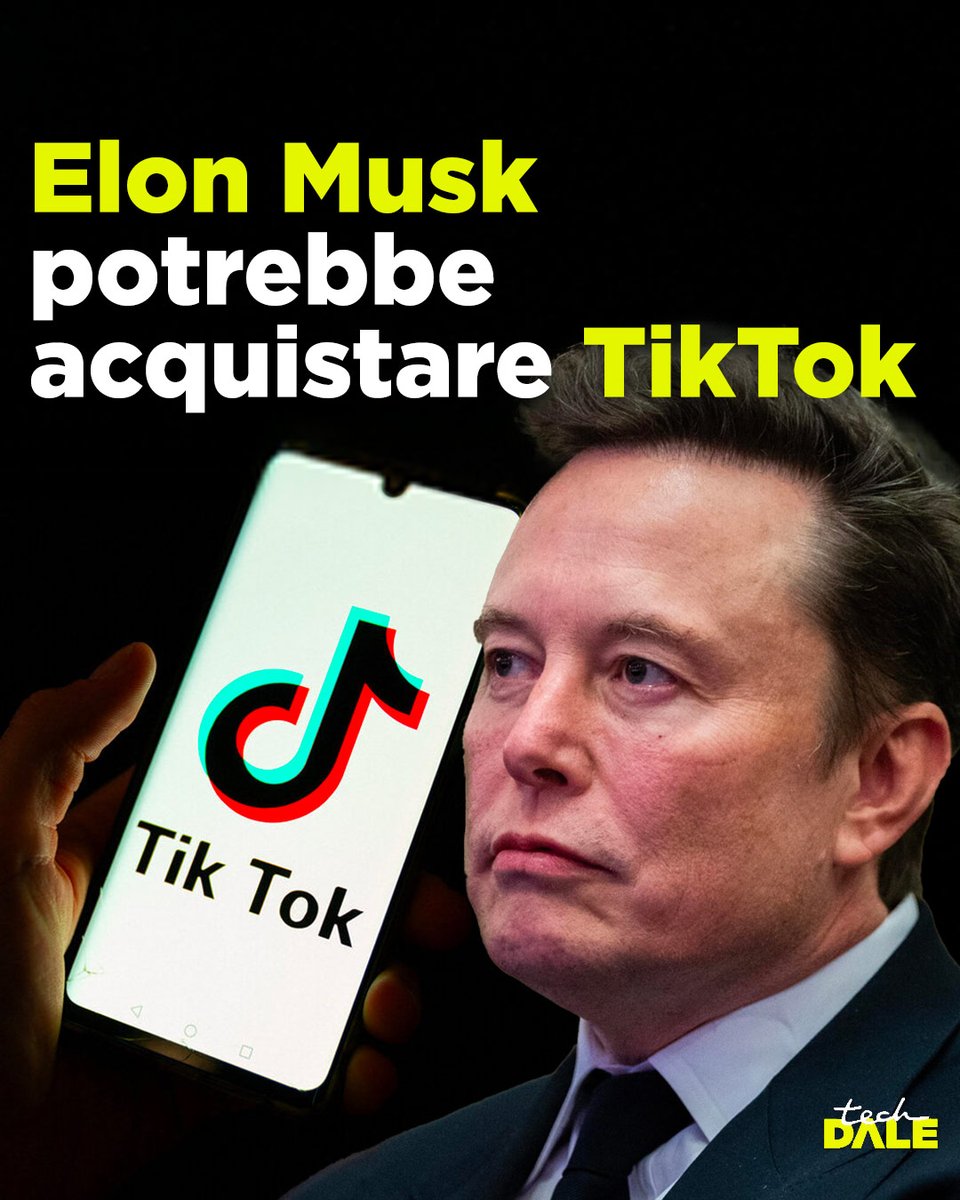 Elon Musk potrebbe diventare il prossimo "padrone" di TikTok negli Stati Uniti. 🇺🇸

L’idea, riportata da Bloomberg, nasce dalla crescente pressione su ByteDance, la società madre cinese, legata a preoccupazioni di sicurezza nazionale, soprattutto dopo il ritorno di Donald Trump