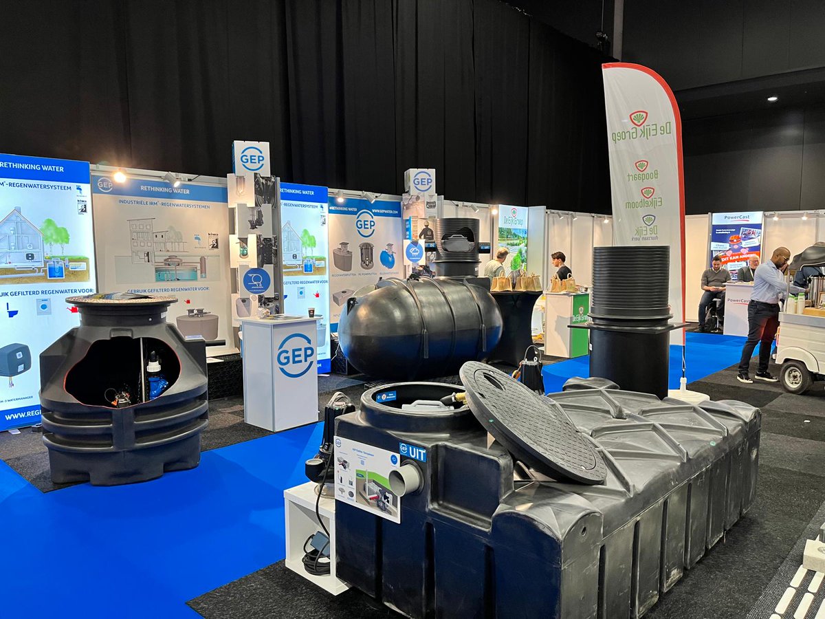 Deze week staat GEP op de #InfraTech beurs in Rotterdam Ahoy.

Met onze Blueline #regenwatertank en de platte Flatline regenwatertank zien maar ook onze #pompputten voor #afvalwater. We zijn er t/m vrijdag 17 jan. as. in hal 5

#regenwaterput #regenwatergebruik #regenwater