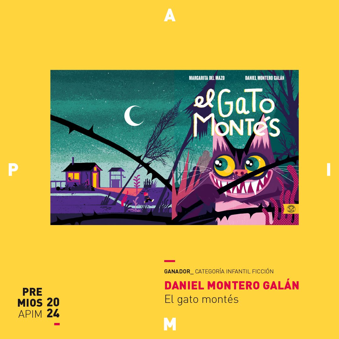 Os presentamos el libro "El Gato Montés", ilustrado por Daniel Montero Galán, ganador del Premio APIM 2024, en al categoría Infantil Juvenil Ficción. Un libro muy expresivo y con mucha fuerza visual. ¡Enhorabuena Daniel!