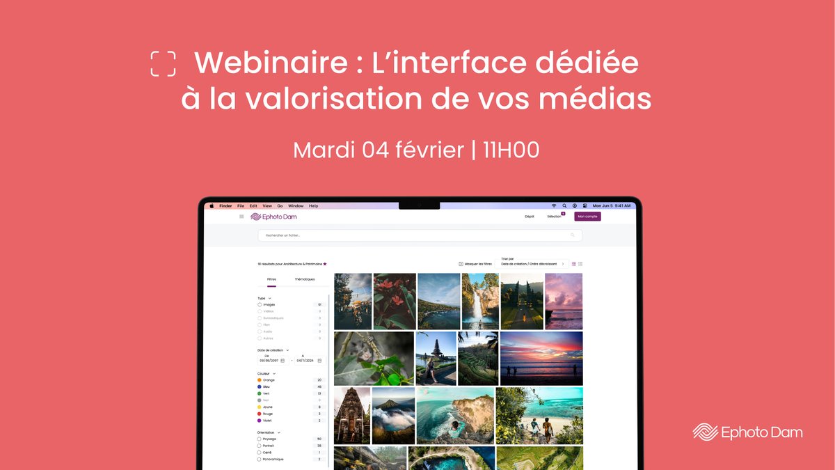 ephoto_fr's tweet photo. 👩‍💻 Webinaire : Découvrez l’interface qui ferra vivre vos médias 

Nos experts Bérenger Bosselut et Jérémy Moreau vous présenterons la nouvelle interface de notre Front Office !

🚀 Pour s'inscrire : https://t.co/H40cfu9hMV

🕙 Mardi 04 février, 11h00

#DAM #EphotoDam https://t.co/28cQ1grwv4