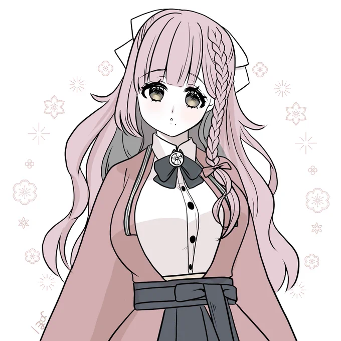 髪アレンジ流行ってるのでたまには流行りに乗ってみたけど誰だかわからんくなりました…。戦艦朝日さん妄想らくがき 