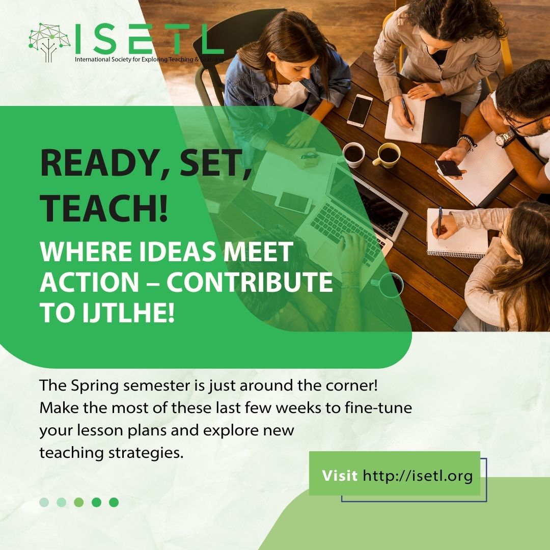 ISETL_'s tweet image. 📚 Ready, Set, Teach! 📚 The Spring semester is just around the corner! Make the most of these last few weeks to fine-tune your lesson plans and explore new teaching strategies.
🌼 Set the stage for an inspiring semester! 🌼 #SpringSemesterPrep #ISETL