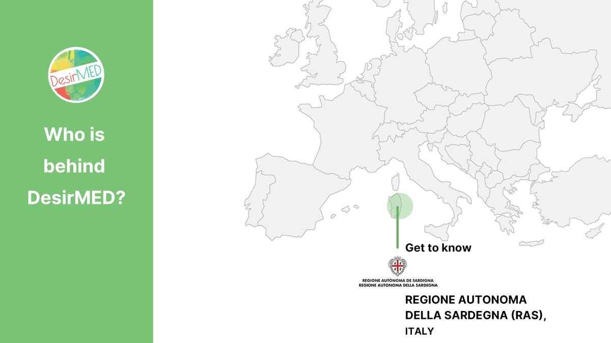 #MeetDesirMEDPartners 🌍 Meet our partner,
Regione Autonoma della Sardegna (RAS), a Demonstrating Region facing climate impacts including sea level rise and increase of extreme weather events.🎯 In DesirMED the Region will implement NbS to address marine environment degradation.