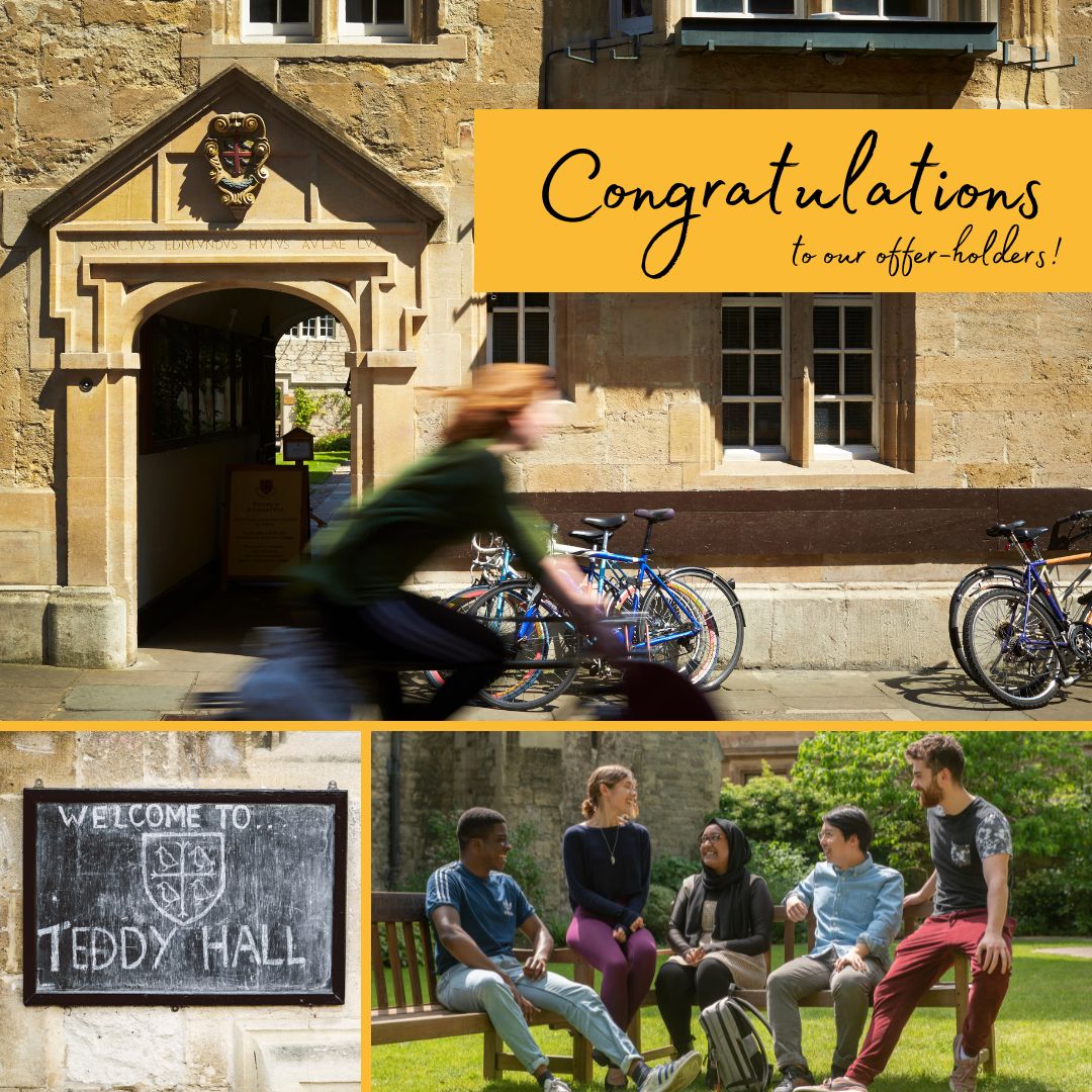 Congratulations to everyone receiving an offer from us today–we can’t wait to welcome you to #StEdmundHall!
Until then, there are lots of resources on our website &amp; YouTube channel to help you prepare for university life, including this Teddy Hall tour: youtu.be/zv4BBlo6iCI