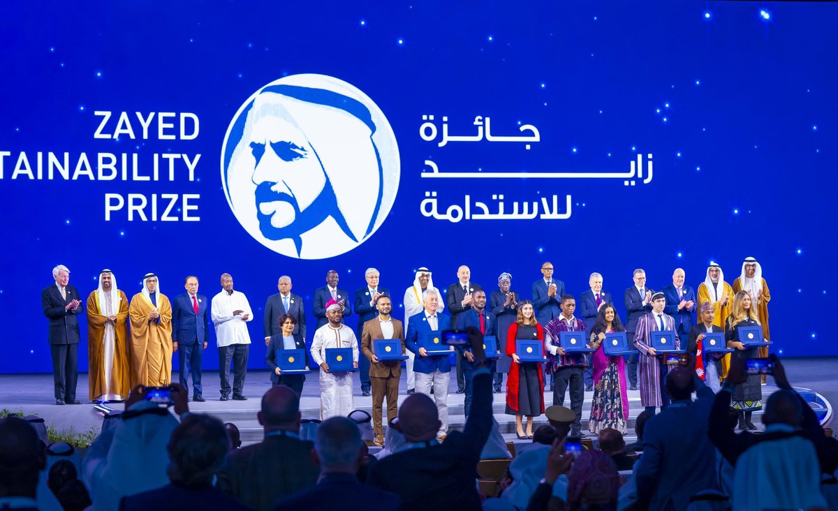 moore_ojo's tweet photo. President @officialABAT attends the 2025 Abu Dhabi Sustainability Week Opening Ceremony and Sustainability Prize Award.
#PBATInUAE https://t.co/2i6OYfKP3B