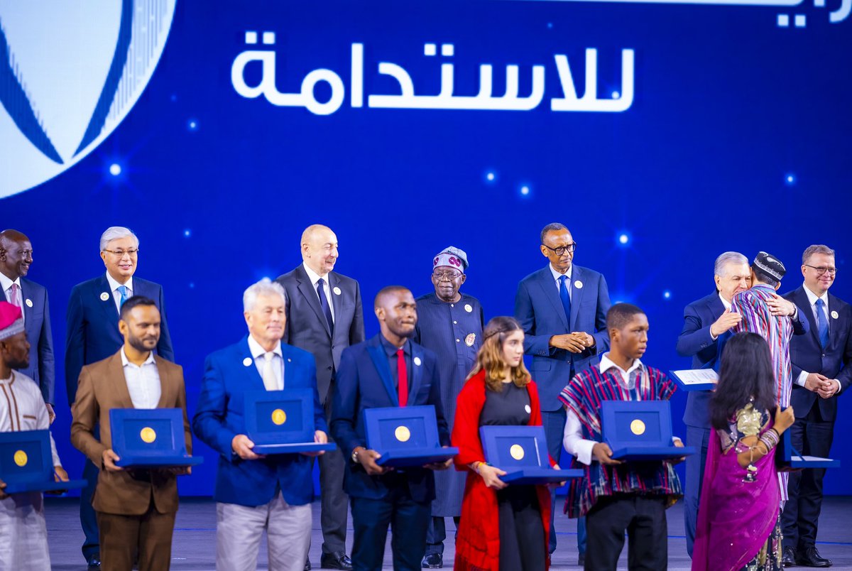 PBATMediaCentre's tweet photo. President @officialABAT attends the 2025 Abu Dhabi Sustainability Week Opening Ceremony and Sustainability Prize Award Ceremony in the United Arab Emirates.
#PBATInUAE https://t.co/VeO6VwqoIR