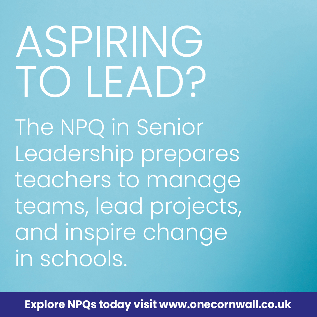 Do you want to grow your expertise as a senior school leader and create a culture where all pupils can succeed?
An #NPQ in Senior Leadership may be the professional development your career needs in 2025.
Apply now: leadingschoolssouthwest.org.uk/apply.html

#OneCornwall #EducationLeadership