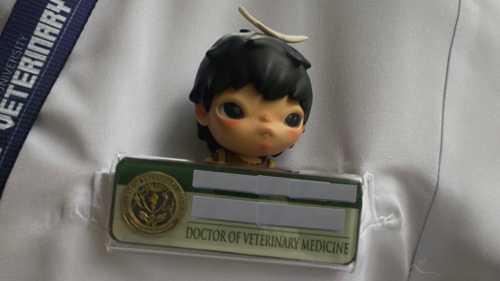 this lil boi probably had fun today exploring vet school :D