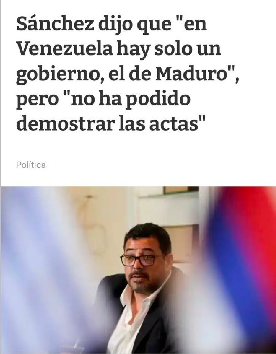 "En 1982 había un solo gobierno en Uruguay, el de Gregorio Álvarez, pero no pudo mostrar las actas".
Esto es más o menos lo que dijo Sánchez.
Qué año nos espera!