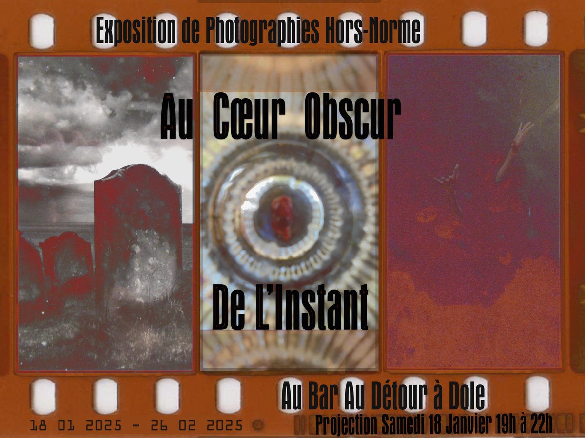 #Exposition du 18/01/2025 à Dole #france au 26/02
Le 18 projection 19h à 22h de #Videoart #experimental infos horsnorme.org/instanT/
#photographie #avantgarde #abstrait #surrealisme #lomography #bizarre #argentique #dada #artmoderne #artcontemporain #art #expo #gratuit #libre