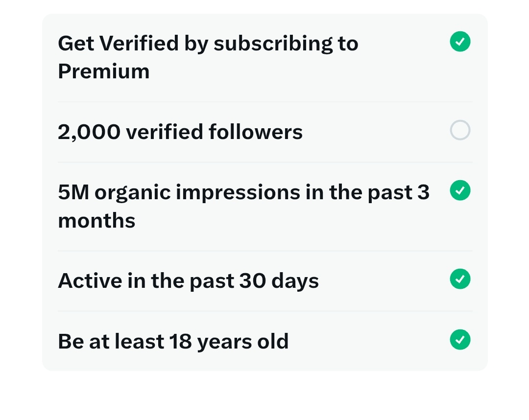 What was the hardest stage for you to get monetized?

A - 500 Verified followers 
B - 5 Million impressions 
C - Any other