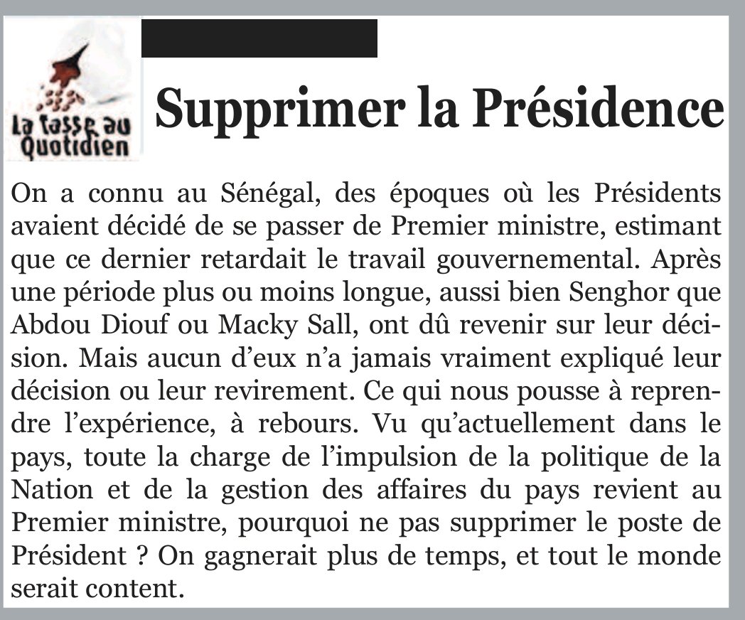 La tasse au Quotidien 14/01/2025 #Sénégal ☕️