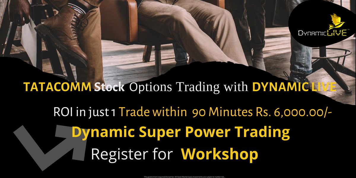 TATACOMM Monthly CALL Options Trading with Dynamic Live

Total Investment: 9,500.00/-
Within 90 Minutes Rs. 6,000.00/- ROI per lot

Email id: enquiry@dynamiclive.in
Website: dynamiclive.in

#TATACOMM #stockmarket #dovemangroup 
Dynamic Super Power #trading #power #super