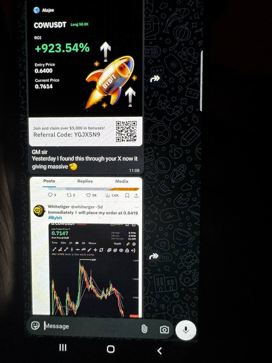 whiterger's tweet photo. I drop another banger💥 yesterday  
Now profit about 9x 

Drop your PNL profit ✅

https://t.co/xbKwuXdOH6 https://t.co/YwkFAdLKwG