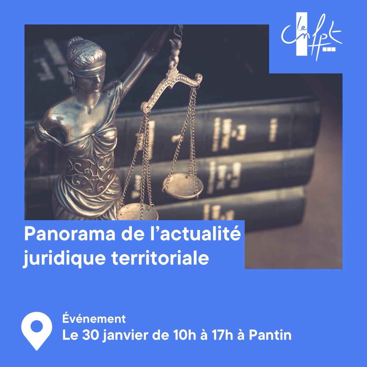 ⚖️ Cap sur l'actualité juridique territoriale !
Participez à la journée d'actualité "Panorama de l'actualité juridique territoriale".
📅 RDV le 30/01 à Pantin pour mieux décrypter l'actualité juridique.
Inscription ➡️ cnfpt.fr/se-former/se-f…