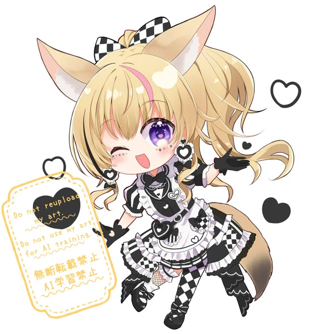 黒色にポニテがとても好きな組み合わせです。 #絵まる 