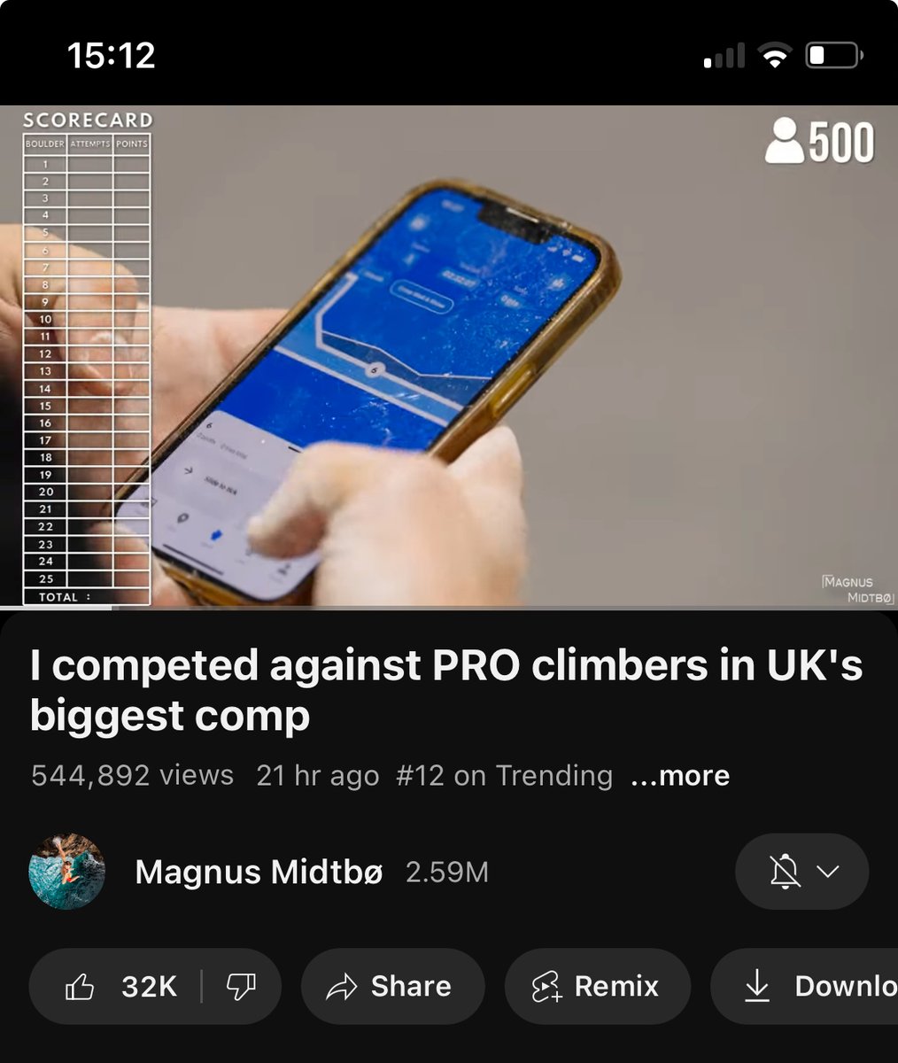 thebang_co's tweet photo. Pretty special to see one of the world's best climbers, Magnus Midtbø, using Griptonite in his latest video!

We've worked with Griptonite on their app for a number of years, and with a few climbers in our team this was an especially lovely surprise to see today. Good spot Corina 📸