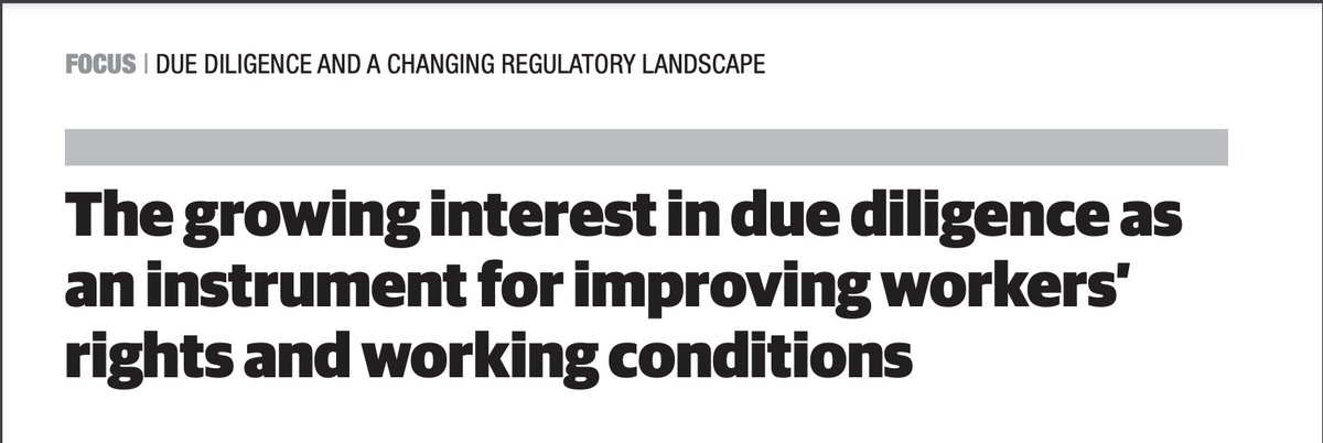 New from <a href="/V_Nilsson/">veronica nilsson</a> &amp; <a href="/BiancaCuciniel1/">Bianca Cuciniello</a> in International Union Rights: The growing importance of due diligence - from OECD Guidelines to EU directive - as an instrument for improving workers' rights. #WorkersRights #DueDiligence 

tinyurl.com/45u648t6