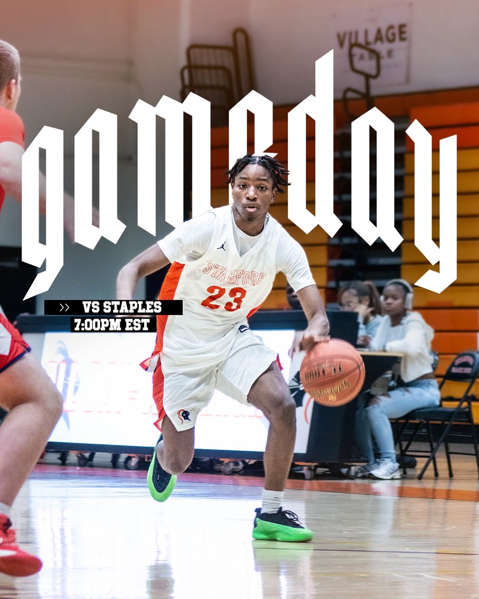 StamfordMBB's tweet photo. #GAMEDAY 
🆚 Staples 
📍Staples HS 
⏰7:00 
#stayhungry #onestepatatime https://t.co/wYOp4lCfnN