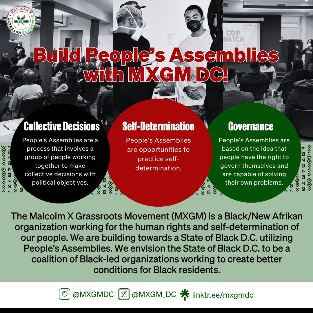 📣✊🏿✨ CALLING ALL BLACK DC RESIDENTS! We at building towards #PeoplesAssemblies! As we build, we are collecting surveys from Black DC residents to gather information about the issues our people care about &amp; are impacted by. Fill out our survey today!

📍 bit.ly/MXGMPASurvey