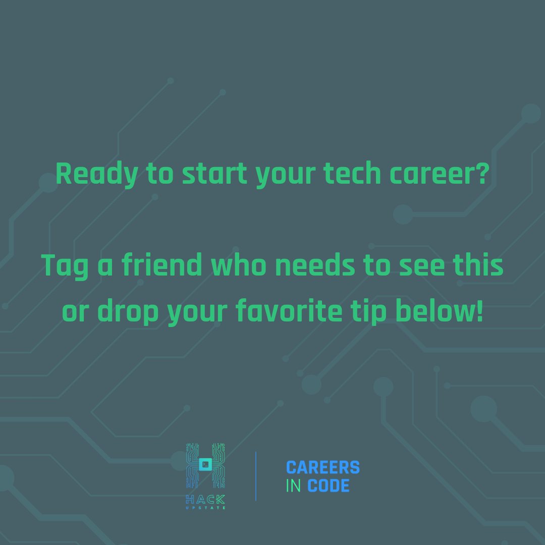 Whether you have already completed coursework or a bootcamp, or are thinking about getting into a tech career, here are some great tips on preparing for a job in tech from our Careers in Code Career Coach, Laura Thorne.

#hackupstate #careersincode #codingbootcamp #syracuseny