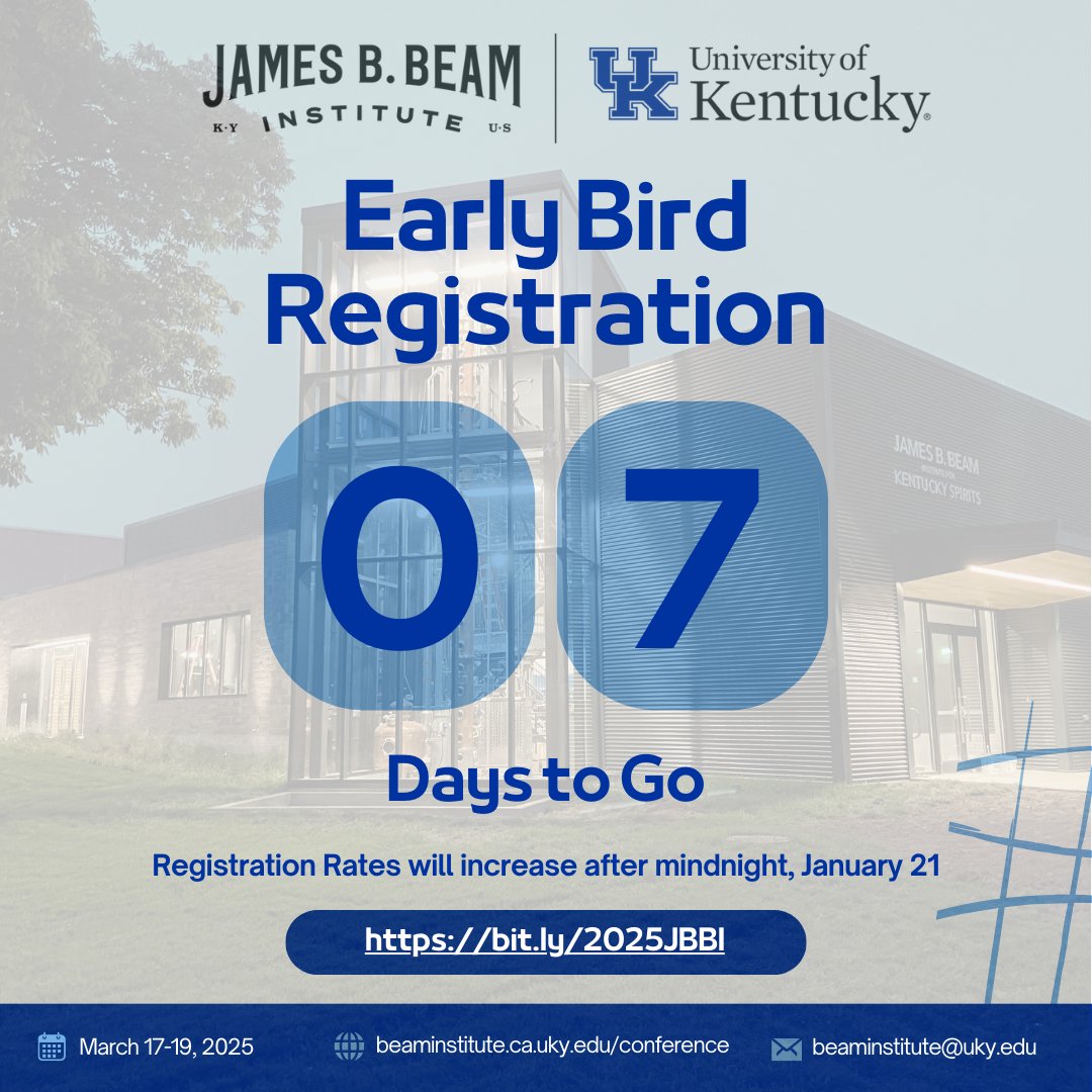 Only one more week to take advantage of our fabulous Early Bird Registration for the 6th Annual Beam Institute Industry Conference. Don't miss out! bit.ly/2025JBBI