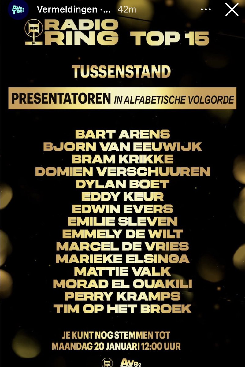 Dankjewel voor het stemmen! Het laat me niet koud♥️ #radioring2024