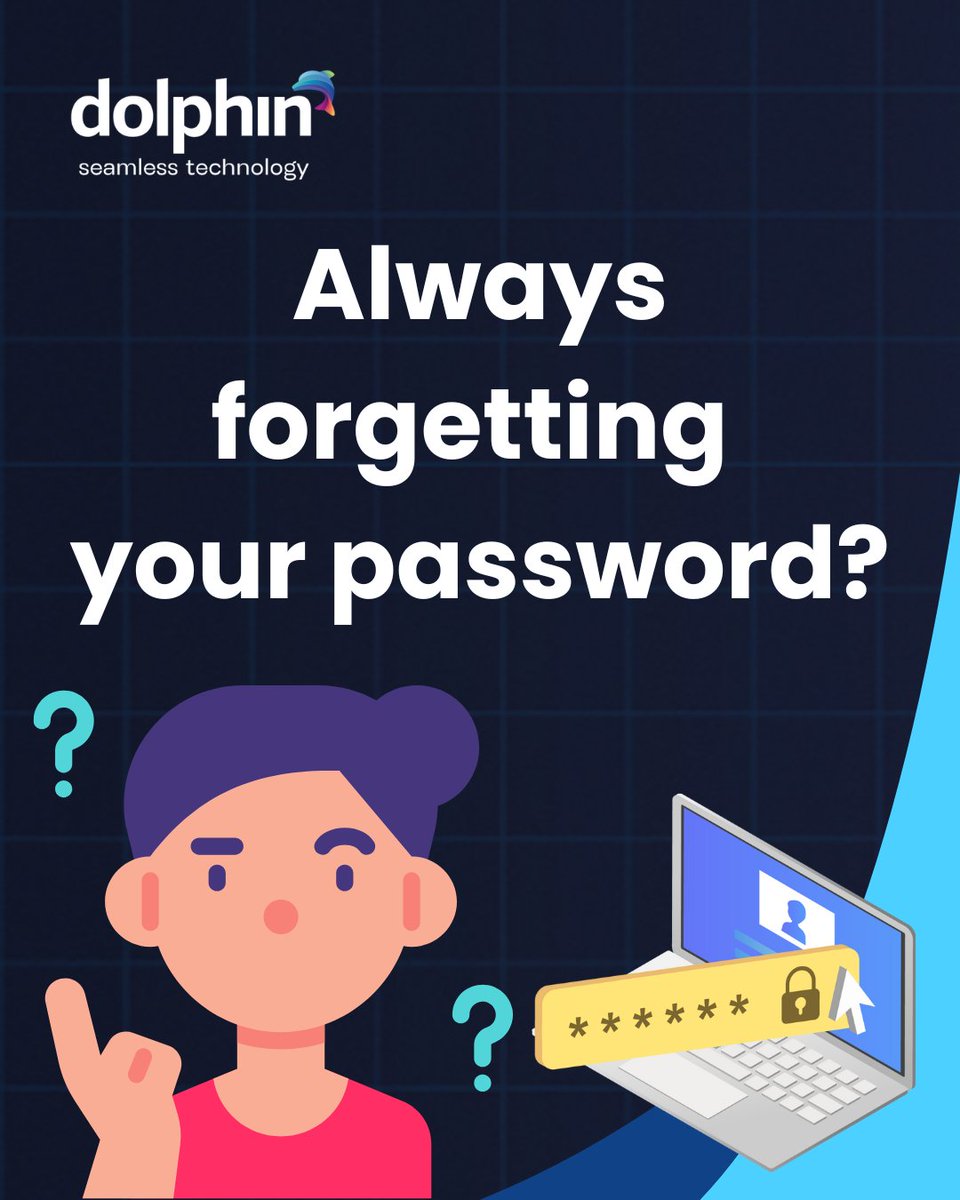Always forgetting your password? 🔑

Does it then take time to contact IT for a reset? We get it. Passwords can be a hassle, but we’ve got a solution!

At Dolphin, we offer password management so you can control the storage of your passwords &amp; save time and be more efficient!