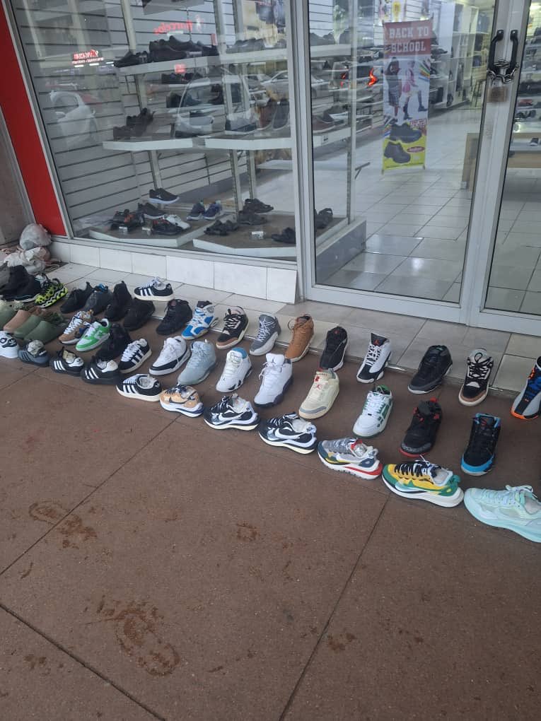 BusisaMoyo's tweet photo. The shoe inside the store pays VAT so is already 15% more expensive, municipal taxes, employs more than one person, even takes on graduate trainees, students on attachment, daily takings are banked into the financial services system, the shoes are made from local leather…so why? https://t.co/t0f3yyKdZl
