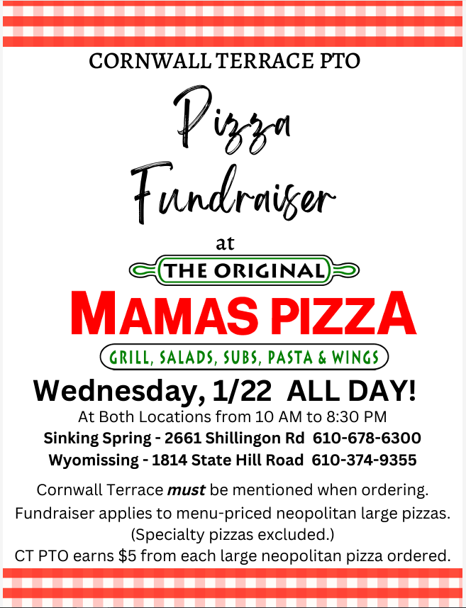 Tired of the gloomy weather &amp; no time to cook? 🍕 Support CT PTO with every large Neapolitan pizza you order! ($5 goes to the PTO - specialty pies excluded) Just mention CT when ordering. Check the flyer for details! #DineAndDonate #WilsonSD #wilsonct