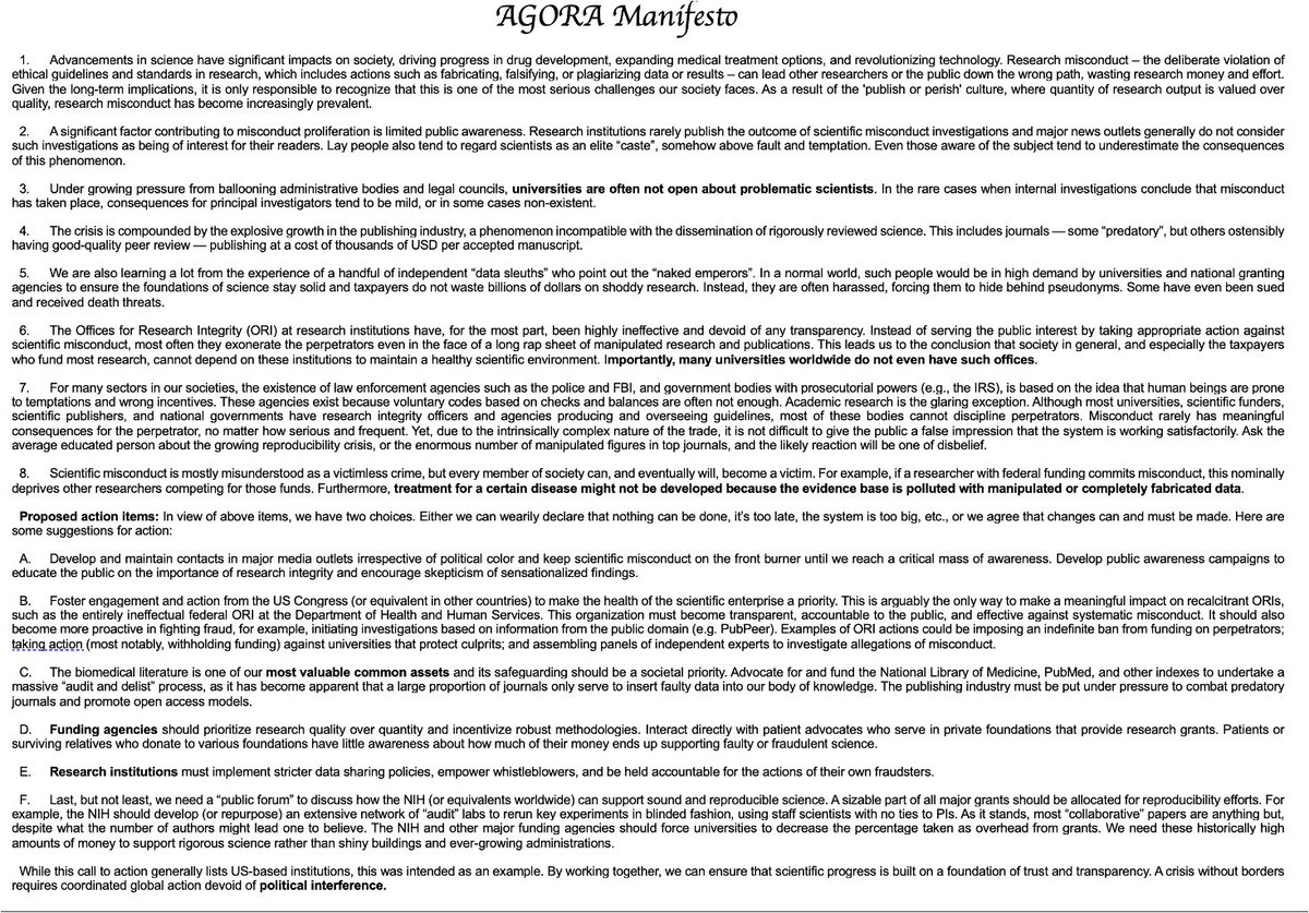 As promised, here is the #AgoraManifesto with the link: docs.google.com/document/d/1pz…
I plan on leaving this open, as a “live document” and I invite as many as possible to sign it, comment and contact me directly for discussing the next step, ACTION. Again, my deepest gratitude to