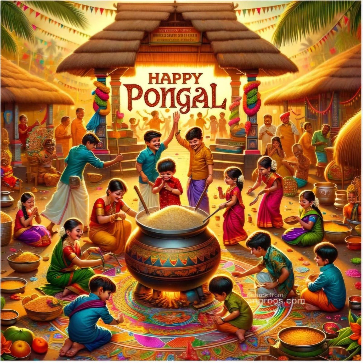 Let the sun shine bright, the pots overflow, and the days be as sweet as Sakkarai pongal! 🌾🍚☀️ Happy Pongal! #Pongalopongal