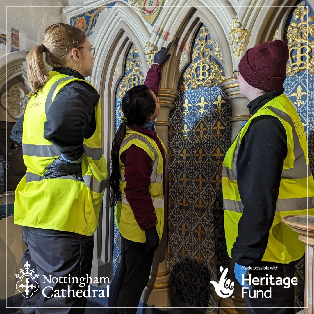 catholicEW's tweet photo. We're joining @HeritageFundUK in celebrating #HeritageTreasures! Today, we’re showcasing the incredible Restoring Pugin project at @nottscathedral.
Designed by the AWN Pugin in 1842, thanks to @HeritageFundUK conservators have been able to uncover some of Pugin’s original paint schemes, enabling this treasure continues to inspire visitors every day.📸: ©NottinghamCathedral 2024
#HeritageFundUK #NottinghamCathedral #Restoration #heritagetreasures #restoringpugin #cathedralgram #historicchurches
