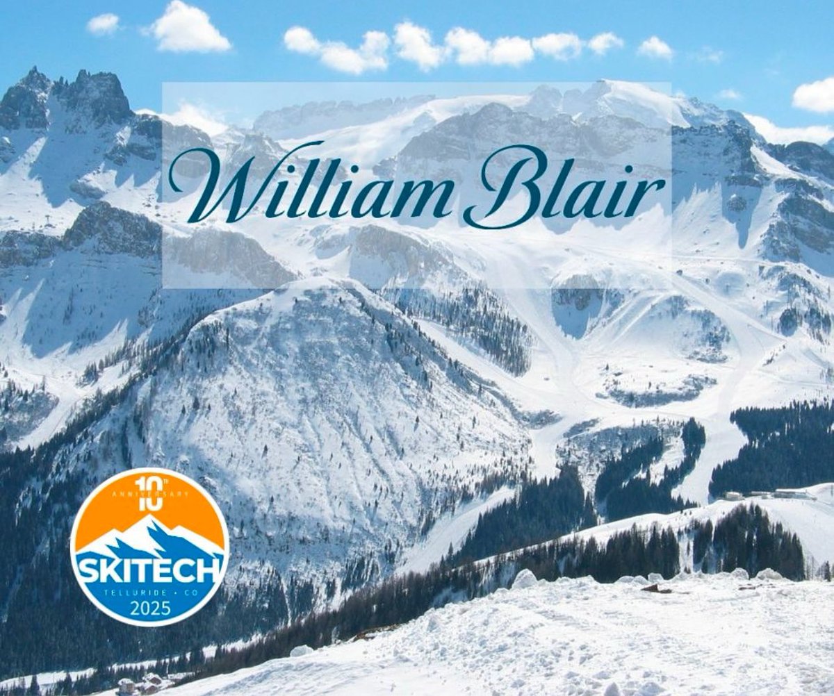 SkiTechFinTech's tweet photo. Shout out and thank you to #Skitech25 sponsor @WilliamBlair 🎉 

The countdown to Skitech’s 10th Anniversary is on! February 4-7, 2025. ❄️ 

#WilliamBlair #Skitech https://t.co/2uqECAoMmo