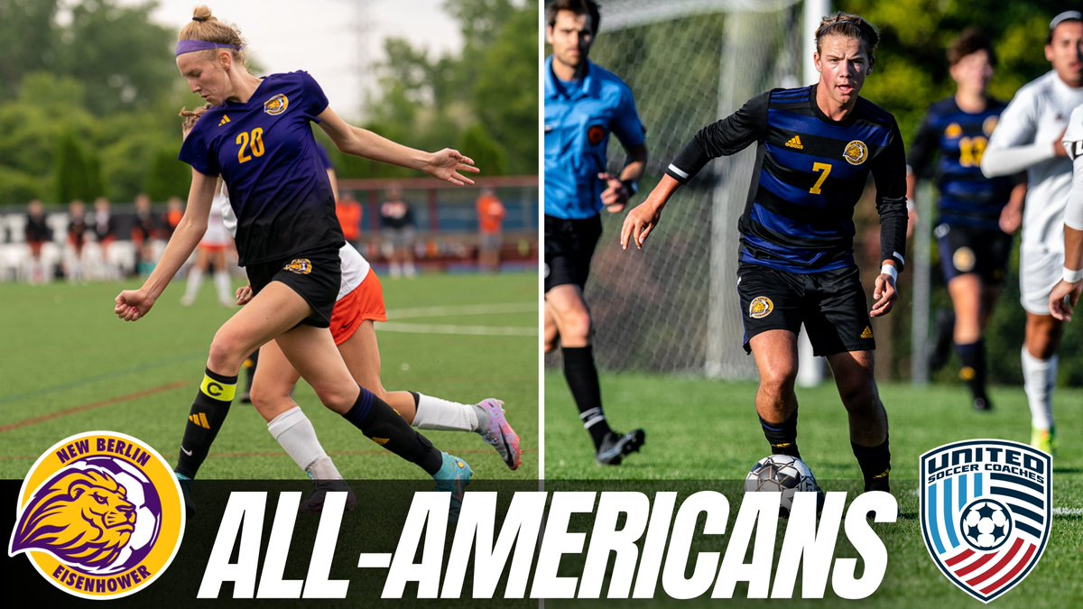 IkeLions's tweet photo. Two Ike Soccer greats were honored as All-Americans at the United Soccer Convention in Chicago. Congrats to both Jack Bretzmann &amp; Sarah Stadler on this incredibly deserving honor! Both were State Champs, Conference Players of the Year, All-State, &amp; All-American! https://t.co/6Satz4A1Op
