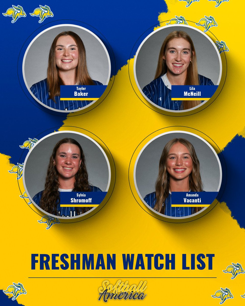 A shoutout to four Jackrabbits who were named to <a href="/SoftbalAmerica/">Softball America</a>'s Freshman Watch List ahead of the 2025 season!

#GoJacks 🐰