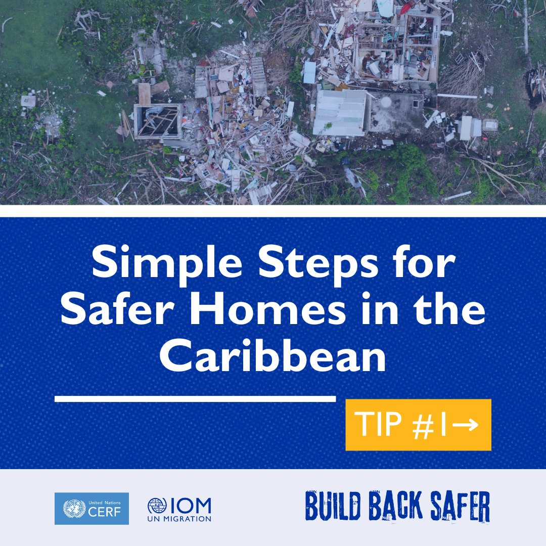 IOMJamaica's tweet photo. Engineer Dr Leighton Ellis, shared in last week's webinar "Simple Steps for Safer Homes" in the #Caribbean. 🛠️ Most hurricane damage starts at the #roof! 🏡🌀Did you know that #24gauge or LOWER roofing sheets are best for your home?
#BuildBackSafer #SaferHomes #HurricaneBeryl https://t.co/SkL4GNGA8N