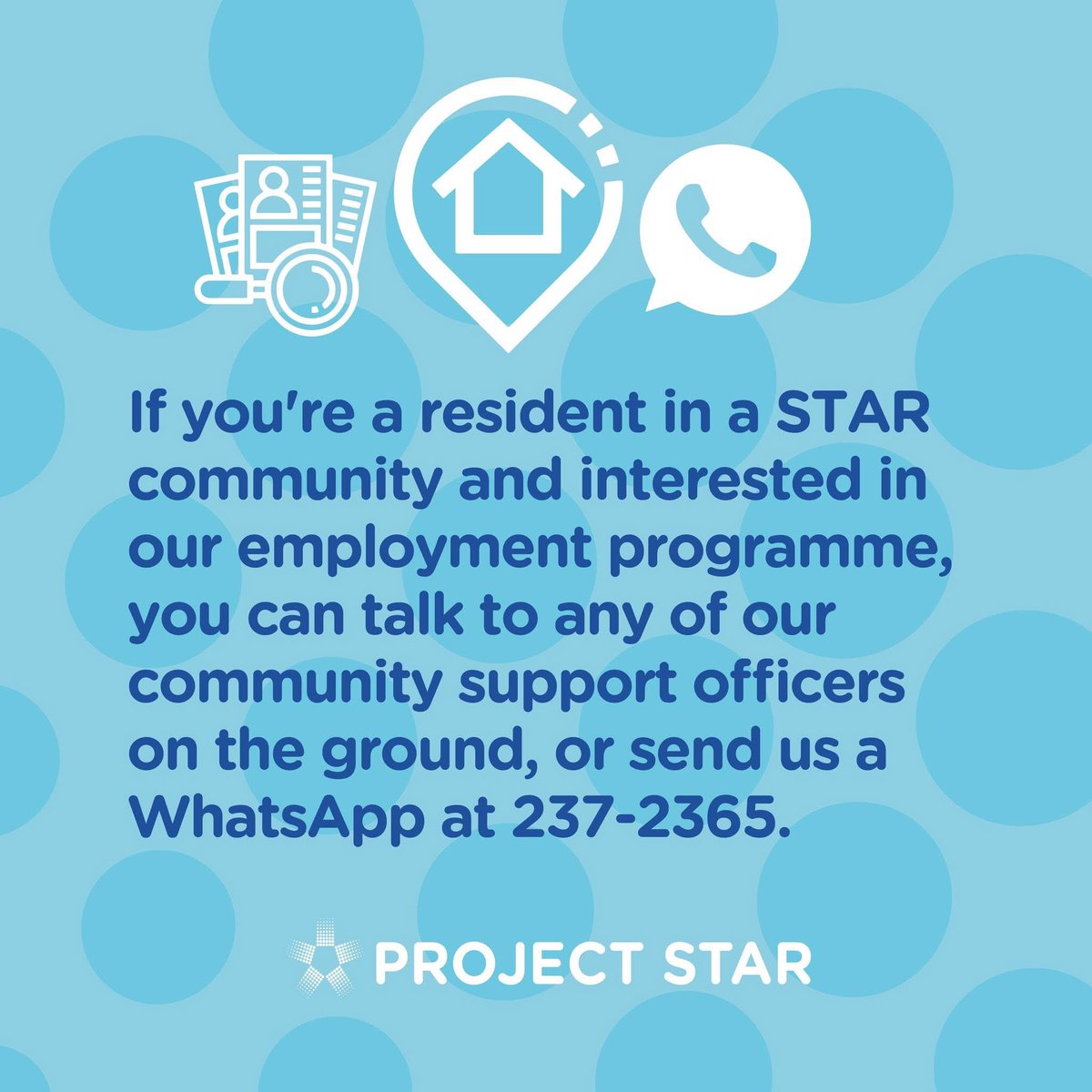 STAR's Employment Programme focuses on job-readiness training  + job placement support for participants that successfully complete the programme. If you're interested in participating in our Employment Programme, reach out to any of our community support officers on the ground.