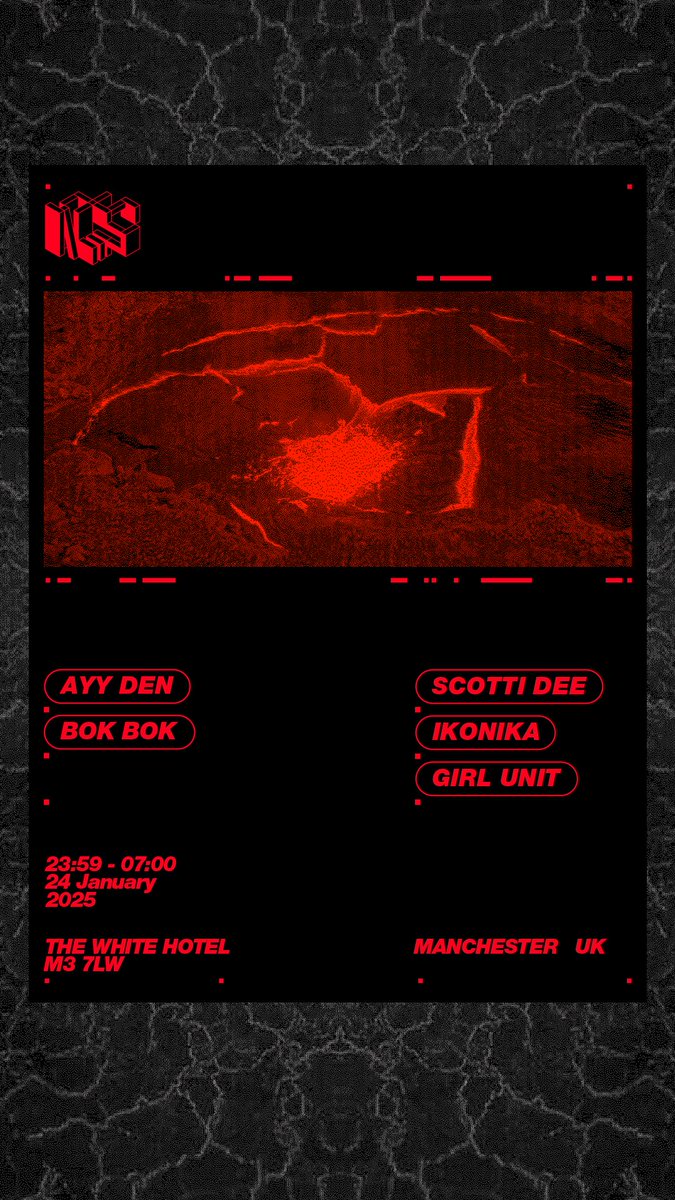 Night Slugs (@nightslugs) on Twitter photo NIGHT SLUGS @ White Hotel
Manchester
24 Jan 2025
Ayy Den
<a href="/bok_bok/">Bok Bok 🍉🔻</a>
<a href="/ikonika/">ikonika Details OUT NOW</a>
@GirlUnit
Scotti Dee
🎟️ ra.co/events/2066733 NIGHT SLUGS @ White Hotel
Manchester
24 Jan 2025
Ayy Den
<a href="/bok_bok/">Bok Bok 🍉🔻</a>
<a href="/ikonika/">ikonika Details OUT NOW</a>
@GirlUnit
Scotti Dee
🎟️ ra.co/events/2066733