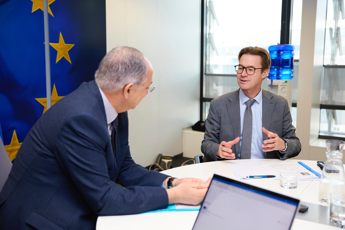 CostasKadis's tweet photo. Protecting #biodiversity will be at the heart of the #Oceans Pact. Constructive meeting with Director General Olivier Thibault @OlivierThiOFB and the Executive Committee of the French Biodiversity Agency @OFBiodiversite. Working together for European unity on the Ocean agenda. https://t.co/xBV6HyjAd1